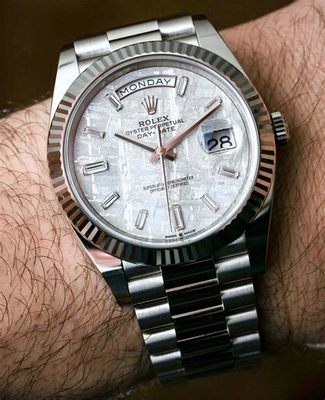 rolex day date white gold